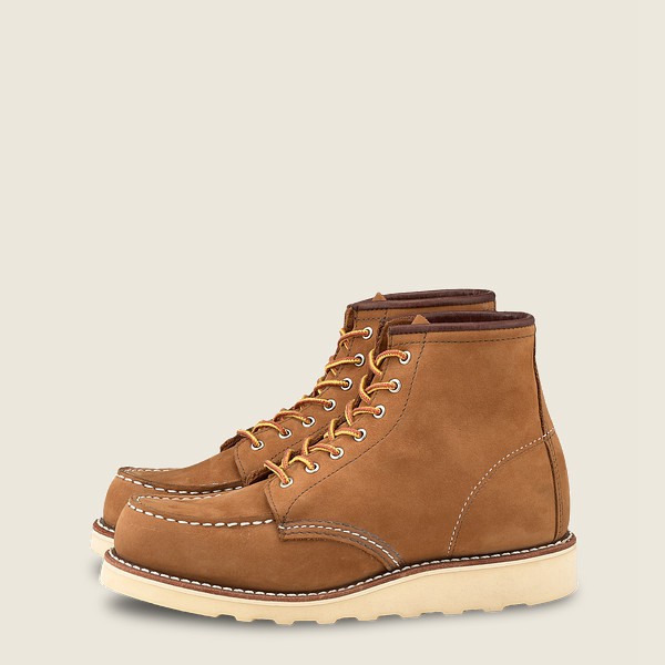 Bottes Red Wing Heritage - 6-Inch Classic Moc - Short Chinook Cuir - Kaki - Femme 489VKIYPR